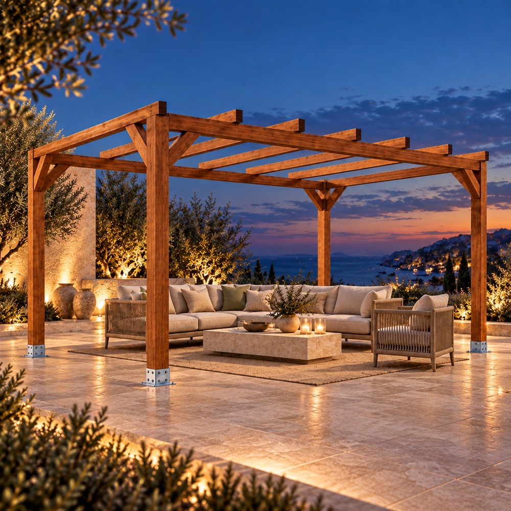 Pérgola madera 4x3 en Jardelia