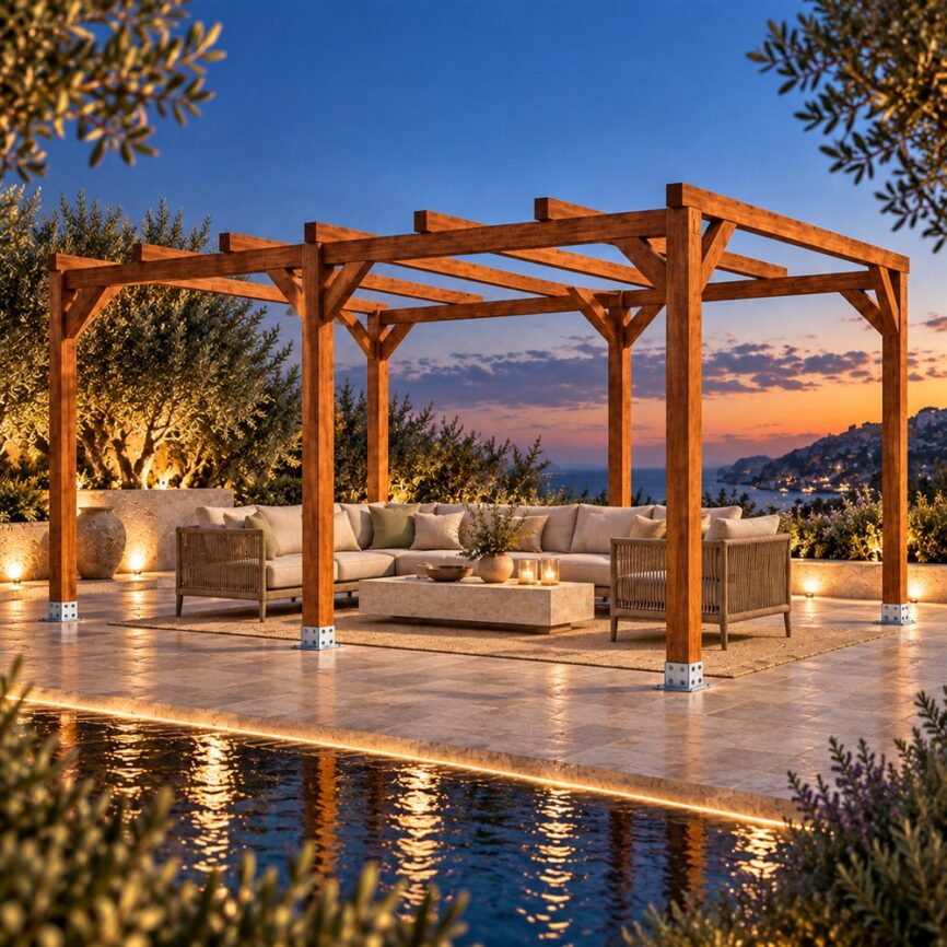 Pérgola madera 5x3 en Jardelia
